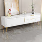 Glam Engineered Wood TV Stand Console Enclosed Storage TV Console White Clearhalo 'furn' 'furn_tv_stands_entertainment_centers' 'Furniture' 'Living Room Furniture' 'TV Stands & Entertainment Centers' 'TV Stands & Media Storage Furniture' 'tv_stands_entertainment_centers' 5305541