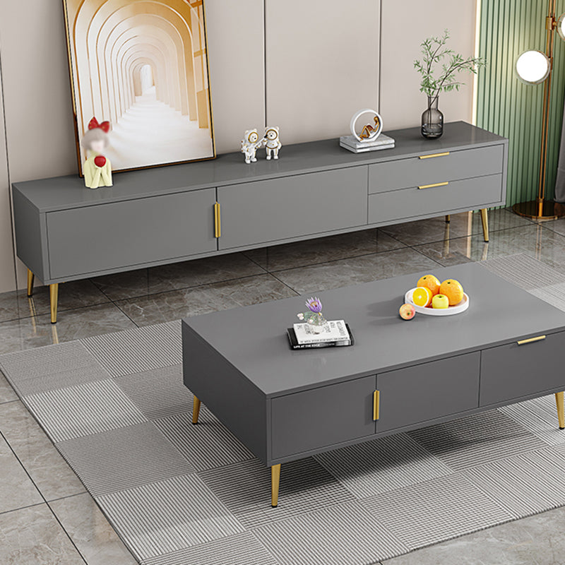 Glam Engineered Wood TV Stand Console Enclosed Storage TV Console Clearhalo 'furn' 'furn_tv_stands_entertainment_centers' 'Furniture' 'Living Room Furniture' 'TV Stands & Entertainment Centers' 'TV Stands & Media Storage Furniture' 'tv_stands_entertainment_centers' 5305543