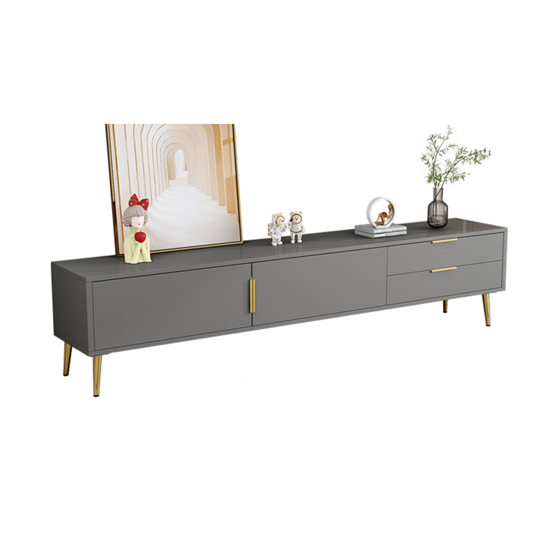 Glam Engineered Wood TV Stand Console Enclosed Storage TV Console Grey Clearhalo 'furn' 'furn_tv_stands_entertainment_centers' 'Furniture' 'Living Room Furniture' 'TV Stands & Entertainment Centers' 'TV Stands & Media Storage Furniture' 'tv_stands_entertainment_centers' 5305544