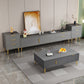 Glam Engineered Wood TV Stand Console Enclosed Storage TV Console Clearhalo 'furn' 'furn_tv_stands_entertainment_centers' 'Furniture' 'Living Room Furniture' 'TV Stands & Entertainment Centers' 'TV Stands & Media Storage Furniture' 'tv_stands_entertainment_centers' 5305545