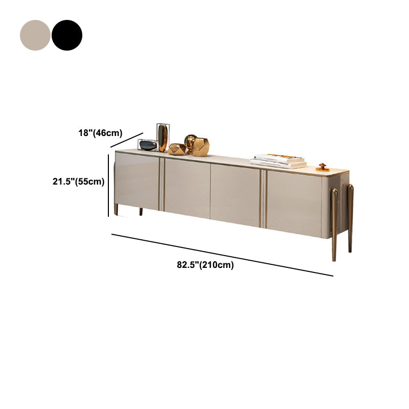 Glass Enclosed Storage TV Stand Luxury Rectangle TV Cabinet with Doors Clearhalo 'furn' 'furn_tv_stands_entertainment_centers' 'Furniture' 'Living Room Furniture' 'TV Stands & Entertainment Centers' 'TV Stands & Media Storage Furniture' 'tv_stands_entertainment_centers' 5305575