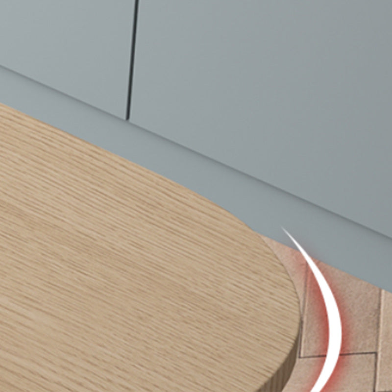 Wood Bar Dining Table Modern Bar Table with Double Pedestal for Kitchen