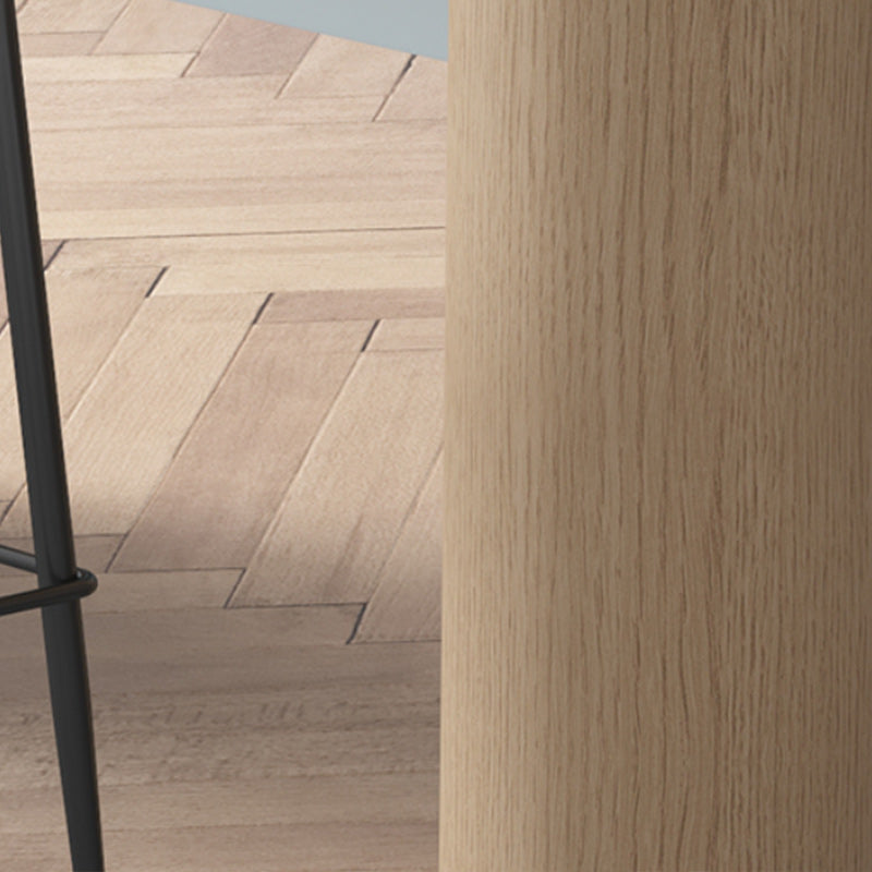 Wood Bar Dining Table Modern Bar Table with Double Pedestal for Kitchen