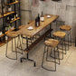 Rectangle Bar Dining Table Contemporary Bar Table with Black Trestle Base Clearhalo 'Bar Furniture' 'Bar Tables' 'bar_tables' 'furn' 'furn_bar_tables' 'Furniture' 'Kitchen & Dining Furniture' 5308708
