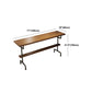 Rectangle Bar Dining Table Contemporary Bar Table with Black Trestle Base Clearhalo 'Bar Furniture' 'Bar Tables' 'bar_tables' 'furn' 'furn_bar_tables' 'Furniture' 'Kitchen & Dining Furniture' 5308716