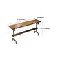 Rectangle Bar Dining Table Contemporary Bar Table with Black Trestle Base Clearhalo 'Bar Furniture' 'Bar Tables' 'bar_tables' 'furn' 'furn_bar_tables' 'Furniture' 'Kitchen & Dining Furniture' 5308718