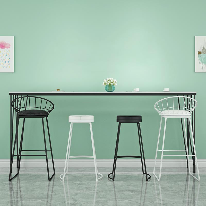 Mesa de comedor con tapa de piedra, mesa de comedor industrial con 4 patas negras