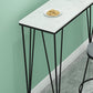 Mesa de comedor con tapa de piedra, mesa de comedor industrial con 4 patas negras