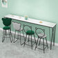 Mesa de comedor con tapa de piedra, mesa de comedor industrial con 4 patas negras