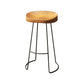 Coffee Shop Industrial Wood Barstool Metal Pedstal Bar Stool with Pedal Clearhalo 'Bar Furniture' 'Bar Stools' 'bar_stools' 'furn' 'furn_bar_stools' 'Furniture' 'Kitchen & Dining Furniture' 5308766
