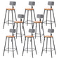 Coffee Shop Industrial Wood Barstool Metal Pedstal Bar Stool with Pedal With Back 8 Piece Set Clearhalo 'Bar Furniture' 'Bar Stools' 'bar_stools' 'furn' 'furn_bar_stools' 'Furniture' 'Kitchen & Dining Furniture' 5308771