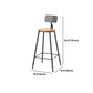 Coffee Shop Industrial Wood Barstool Metal Pedstal Bar Stool with Pedal Clearhalo 'Bar Furniture' 'Bar Stools' 'bar_stools' 'furn' 'furn_bar_stools' 'Furniture' 'Kitchen & Dining Furniture' 5308776