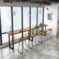Coffee Shop Industrial Wood Barstool Iron Pedstal Bar Stool with Pedal Clearhalo 'Bar Furniture' 'Bar Stools' 'bar_stools' 'furn' 'furn_bar_stools' 'Furniture' 'Kitchen & Dining Furniture' 5308862
