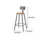 Coffee Shop Industrial Wood Barstool Iron Pedstal Bar Stool with Pedal Clearhalo 'Bar Furniture' 'Bar Stools' 'bar_stools' 'furn' 'furn_bar_stools' 'Furniture' 'Kitchen & Dining Furniture' 5308864