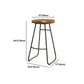 Coffee Shop Industrial Wood Barstool Iron Pedstal Bar Stool with Pedal Clearhalo 'Bar Furniture' 'Bar Stools' 'bar_stools' 'furn' 'furn_bar_stools' 'Furniture' 'Kitchen & Dining Furniture' 5308865