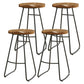 Tabouret de bar de restaurant de tabouret de bar contemporain en bois massif avec pédale