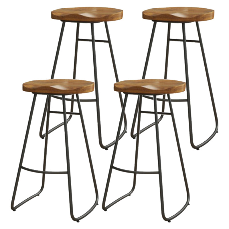 Tabouret de bar de restaurant de tabouret de bar contemporain en bois massif avec pédale