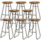 Tabouret de bar de restaurant de tabouret de bar contemporain en bois massif avec pédale