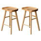 Tabouret de bar de restaurant de tabouret de bar contemporain en bois massif avec pédale