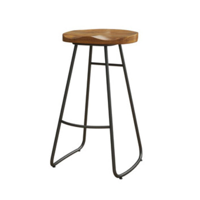 Tabouret de bar de restaurant de tabouret de bar contemporain en bois massif avec pédale