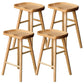 Tabouret de bar de restaurant de tabouret de bar contemporain en bois massif avec pédale