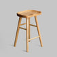 Tabouret de bar de restaurant de tabouret de bar contemporain en bois massif avec pédale