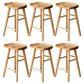Tabouret de bar de restaurant de tabouret de bar contemporain en bois massif avec pédale