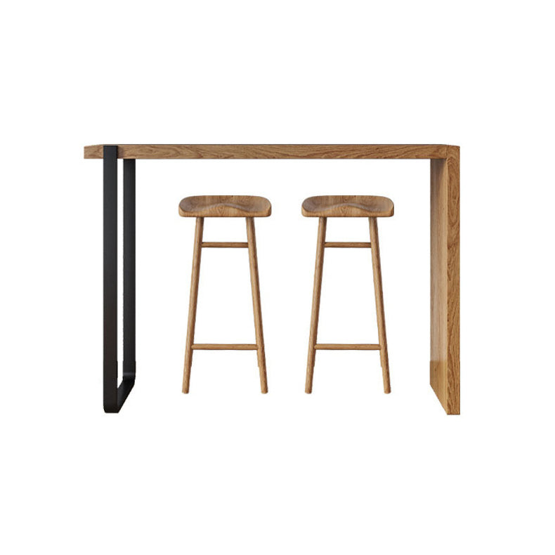 Tabouret de bar de restaurant de tabouret de bar contemporain en bois massif avec pédale