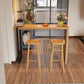 Tabouret de bar de restaurant de tabouret de bar contemporain en bois massif avec pédale