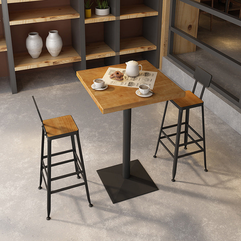 1/2/3/5 stuk industriële staaf set matte afwerking massief hout pub eetgelegenheid set