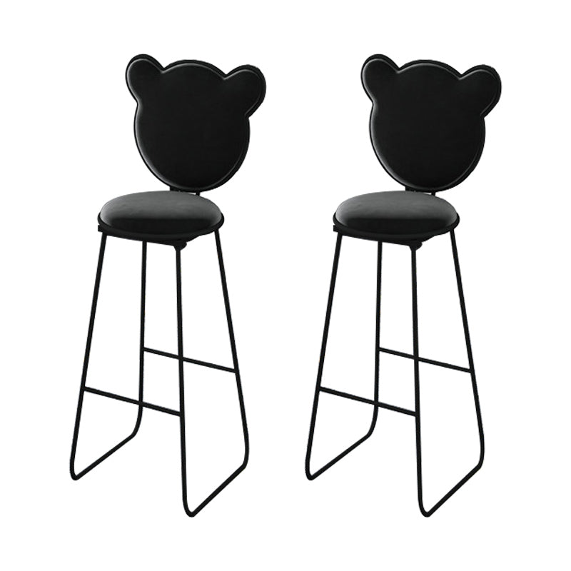 Modern 1/4 Pieces Bar Table Set Rectangle Stone Counter Table with Backrest Stools Black 30"H Stools (Set of 2) Clearhalo 'Bar Furniture' 'furn' 'furn_home_bar_bar_sets' 'Furniture' 'Home Bars & Bar Sets' 'home_bar_bar_sets' 'Kitchen & Dining Furniture' 5309008