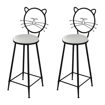 Modern 1/4 Pieces Bar Table Set Rectangle Stone Counter Table with Backrest Stools White 30"H Stools (Set of 2) Clearhalo 'Bar Furniture' 'furn' 'furn_home_bar_bar_sets' 'Furniture' 'Home Bars & Bar Sets' 'home_bar_bar_sets' 'Kitchen & Dining Furniture' 5309011