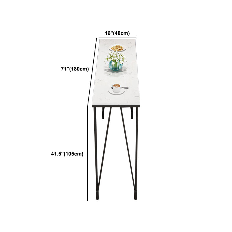 Modern 1/4 Pieces Bar Table Set Rectangle Stone Counter Table with Backrest Stools Clearhalo 'Bar Furniture' 'furn' 'furn_home_bar_bar_sets' 'Furniture' 'Home Bars & Bar Sets' 'home_bar_bar_sets' 'Kitchen & Dining Furniture' 5309016