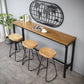 Industrial 1/4/6 Pieces Bar Table Set Rectangle Pine Wood Counter Table with High Stools 4 Pieces: Table, 3 Chairs Clearhalo 'Bar Furniture' 'furn' 'furn_home_bar_bar_sets' 'Furniture' 'Home Bars & Bar Sets' 'home_bar_bar_sets' 'Kitchen & Dining Furniture' 5309023