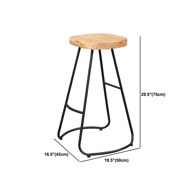 Industrial 1/4/6 Pieces Bar Table Set Rectangle Pine Wood Counter Table with High Stools Clearhalo 'Bar Furniture' 'furn' 'furn_home_bar_bar_sets' 'Furniture' 'Home Bars & Bar Sets' 'home_bar_bar_sets' 'Kitchen & Dining Furniture' 5309045