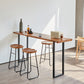 Set di tavolo da barre per rettangolo di lusso 1/2/4/5 pezzi Pinino in legno con sgabelli