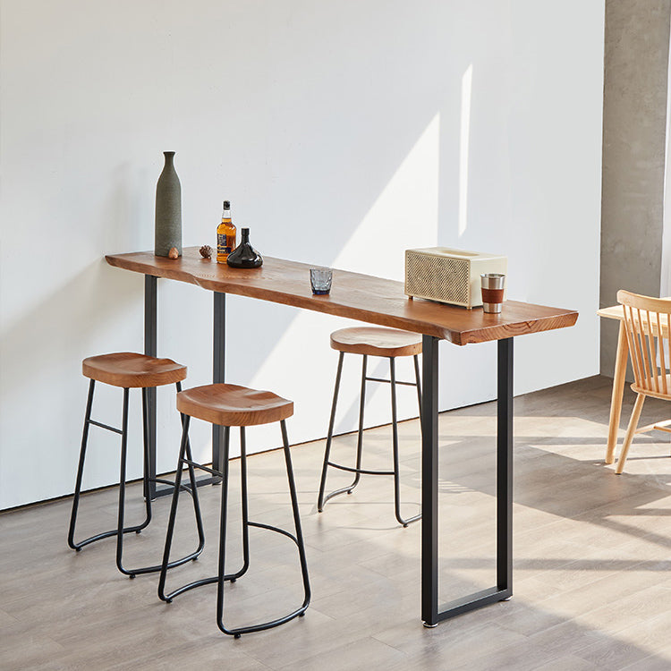 Set di tavolo da barre per rettangolo di lusso 1/2/4/5 pezzi Pinino in legno con sgabelli