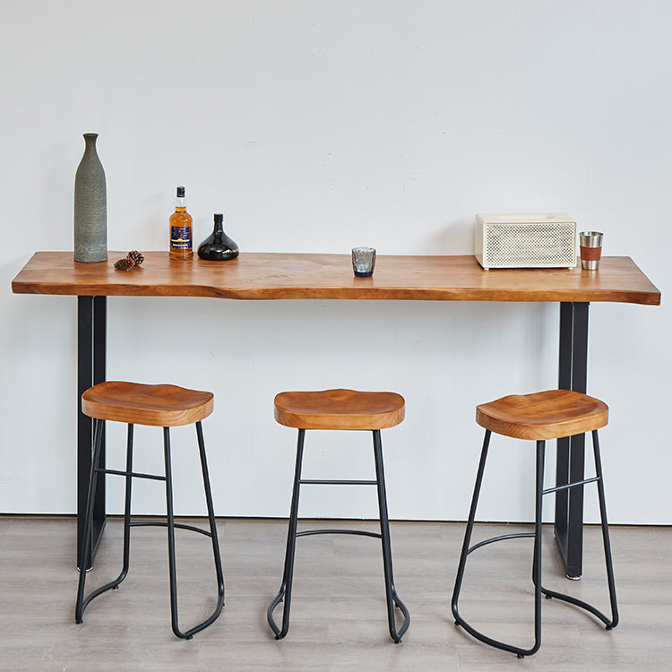 Set di tavolo da barre per rettangolo di lusso 1/2/4/5 pezzi Pinino in legno con sgabelli