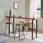 Set di tavolo da barre per rettangolo di lusso 1/2/4/5 pezzi Pinino in legno con sgabelli