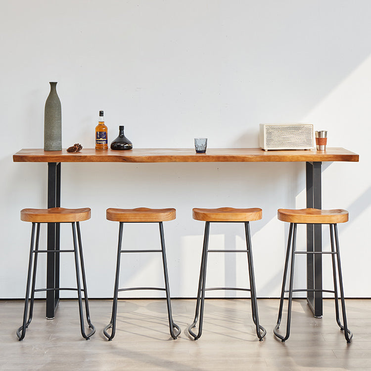 Set di tavolo da barre per rettangolo di lusso 1/2/4/5 pezzi Pinino in legno con sgabelli