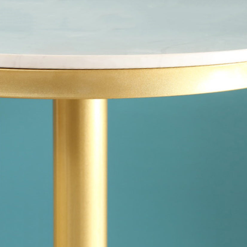 Stile glam 1/3 pezzi Set da tavolo da barra in marmo artificiale Set da tavolo fisso