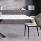 Set da pranzo rettangolare in pietra sinterizzata in stile moderno Set da pranzo da 1/4/5/7 pezzi