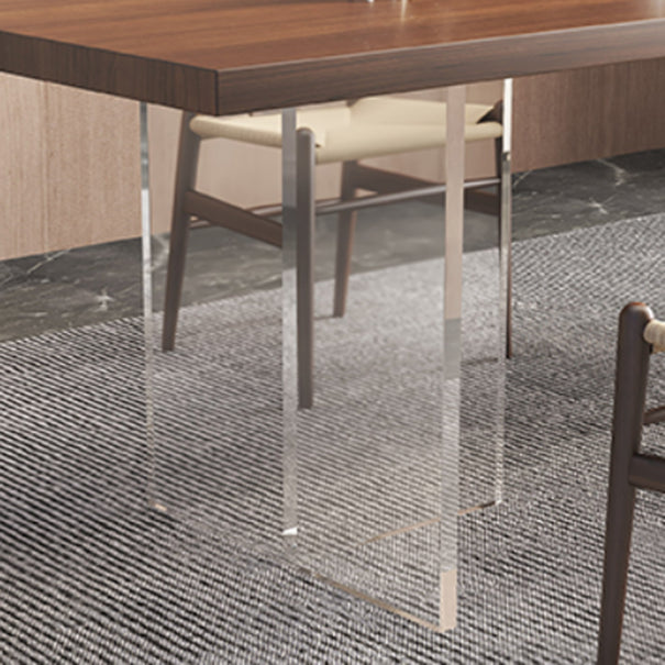 Set da pranzo moderno da 1/6 pezzi Tavolo da pranzo rettangolare in legno di pino per sala da pranzo