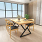Industrial Pine Dining Room Set 1/4/5 Pieces Rectangle Dining Table Set 5 Pieces: Table, 4 Chairs Clearhalo 'Dining Room Sets' 'Dining Tables & Seating' 'dining_room_set' 'furn' 'furn_dining_room_set' 'Furniture' 'Kitchen & Dining Furniture' 5309204