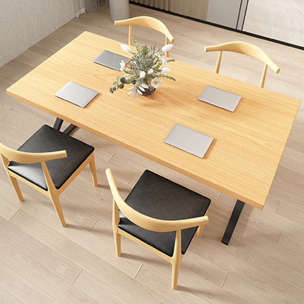 Industrial Pine Dining Room Set 1/4/5 Pieces Rectangle Dining Table Set Clearhalo 'Dining Room Sets' 'Dining Tables & Seating' 'dining_room_set' 'furn' 'furn_dining_room_set' 'Furniture' 'Kitchen & Dining Furniture' 5309212