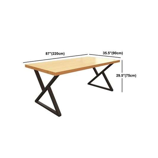 Industrial Pine Dining Room Set 1/4/5 Pieces Rectangle Dining Table Set Clearhalo 'Dining Room Sets' 'Dining Tables & Seating' 'dining_room_set' 'furn' 'furn_dining_room_set' 'Furniture' 'Kitchen & Dining Furniture' 5309224