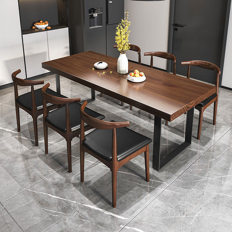 Set da pranzo in legno massello Set da tavolo da pranzo rettangolare industriale da 1/2/7 pezzi