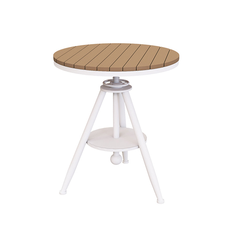 Moderne 1/2/3-delige eetset ronde houten eettafel voor balkon