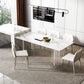 Contemporary Style Sintered Stone Dining Rectangle Table Set 1/4/5/6 Pieces Dining Set 6 Pieces: Table, 5 Chairs Clearhalo 'Dining Room Sets' 'Dining Tables & Seating' 'dining_room_set' 'furn' 'furn_dining_room_set' 'Furniture' 'Kitchen & Dining Furniture' 5309268