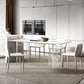 Contemporary Style Sintered Stone Dining Rectangle Table Set 1/4/5/6 Pieces Dining Set 5 Pieces: Table, 4 Chairs Clearhalo 'Dining Room Sets' 'Dining Tables & Seating' 'dining_room_set' 'furn' 'furn_dining_room_set' 'Furniture' 'Kitchen & Dining Furniture' 5309272